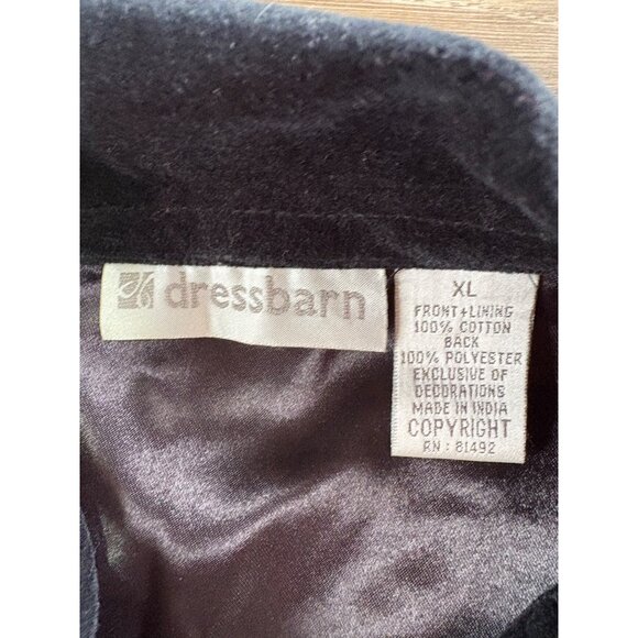 VINTAGE DRESSBARN CHRISTMAS VELVET & SATIN EMBROIDERY VEST WOMENS XL HOLIDAYS - Picture 4 of 5